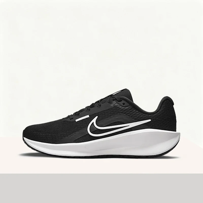 Nike DOWNSHIFTER 13 Men's Low-Top Casual Running Shoes - Soft Comfort Fabric, Durable Breathable, Black/White FD6454-001