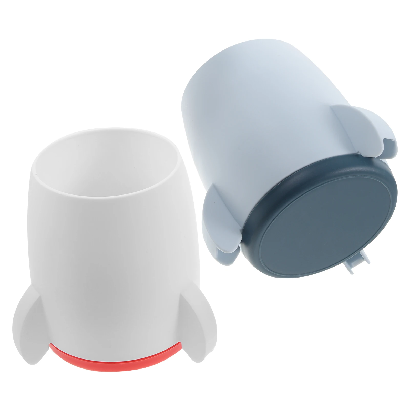 

2pcs Small Pen Holder White Blue Student Desk Organizer Large Capacity Desk Pencil Holder For Kids Pencil Bucket Storage
