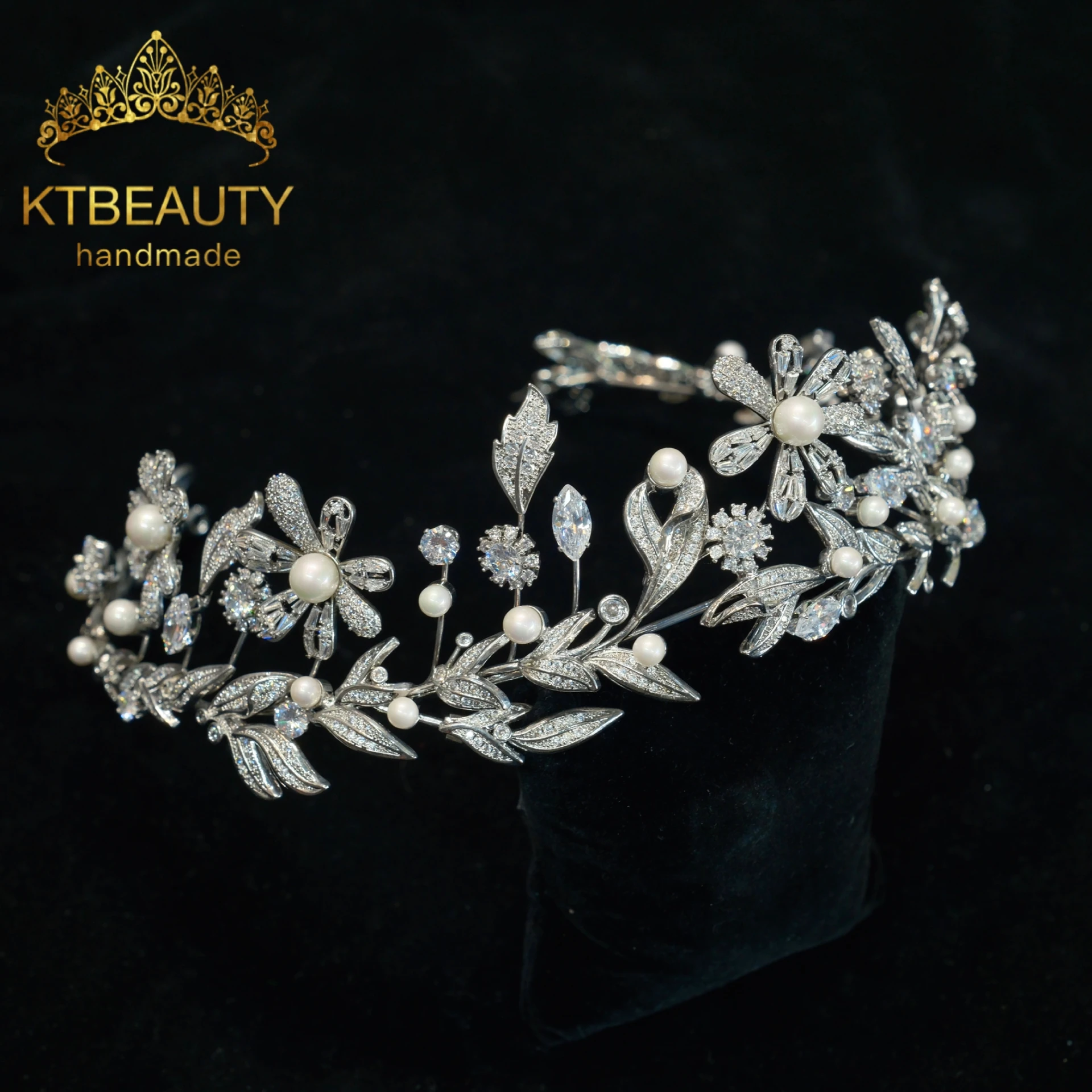 

Женский свадебный головной убор Ktbeauty с цирконием, 2 дизайна, модный трендовый аксессуар для волос для свадебных торжеств