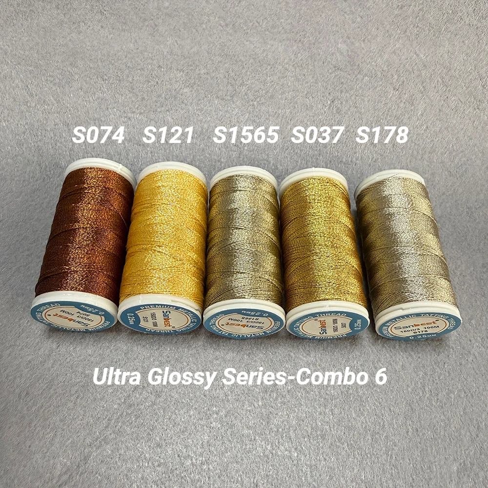 2026 Sanbest 3-fädiges Metallic-Filzgarn-Set für Shuttle-Tatting-Spitze, DIY handgemachtes Armband, Ohrringe, Makramee-Garn-Bastelset – Detail 10