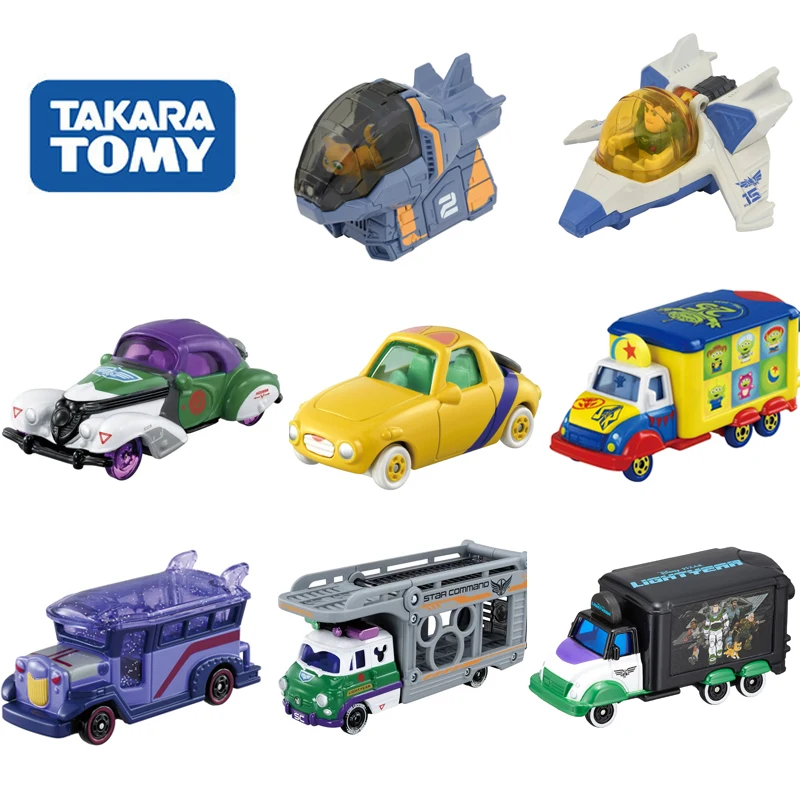 Disney-Mini coche de Metal fundido a presión para niños, Tomica Original de juguete, motores Toy Story, Buzz Lightyear, Dream Star III, vehículos de transporte de nave espacial