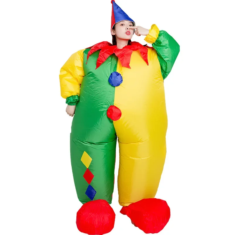Simbook Clown mascotte Costume Cosplay gonfiabile attività promozionali divertente bambola del fumetto abbigliamento divertente atmosfera grassa puntelli