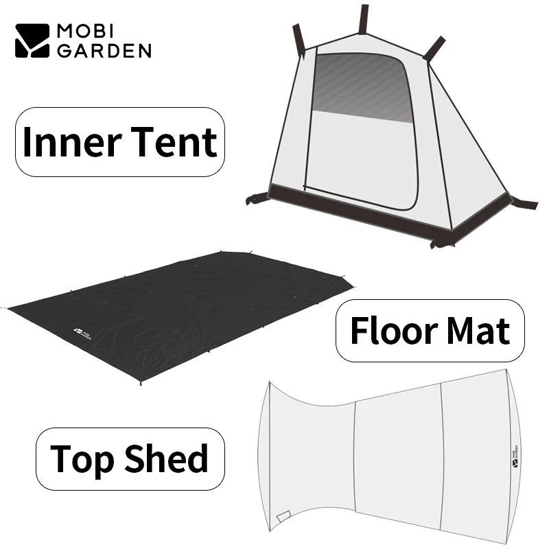 

MOBI GARDEN Holiday Star Camping Tent Accessories Inner Tent Floor Mat Top Shed Cover Footprint Outdoor Tent Ground Sheet 300