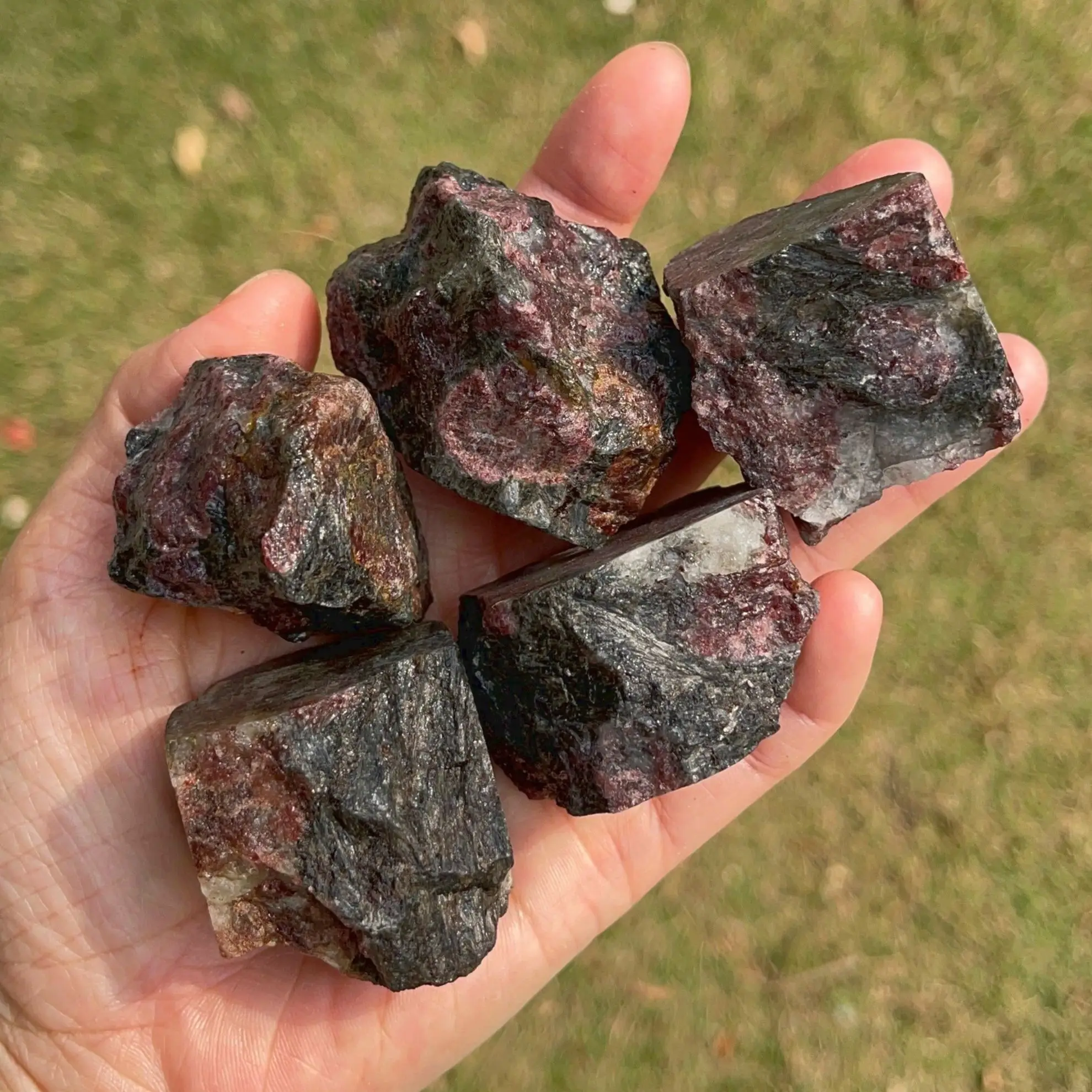 

Raw Plum Bossom Garnet Chunks Stone Raw Garnet Crystal