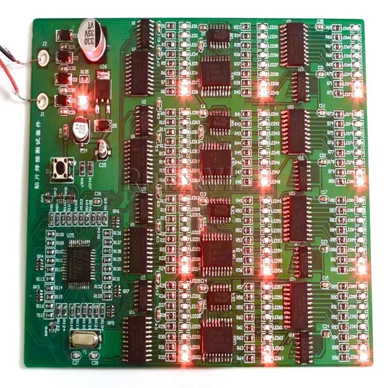 Tablero de práctica de soldadura SMD-SMT, conteo de componentes enormes, LED, Kit de bricolaje, PCB electrónico