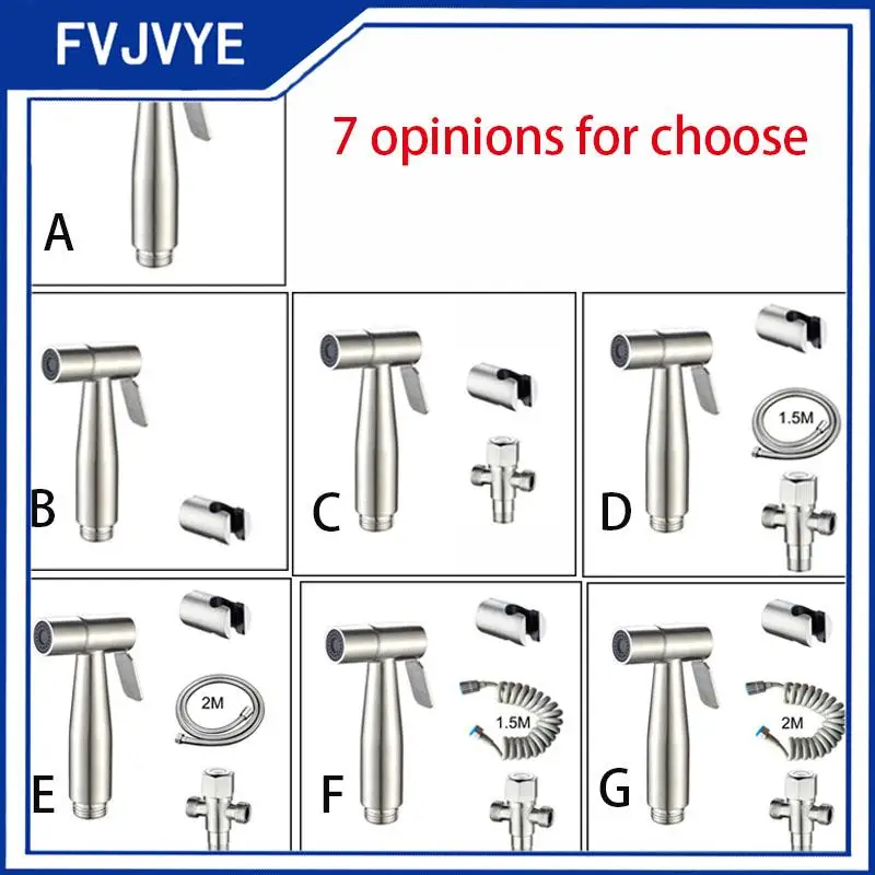 Handheld Toilet Bidet Sprayer Set Kit Stainless Steel Hand Bidet Faucet For Bathroom Hand Sprayer Shower Head Self Cleaning