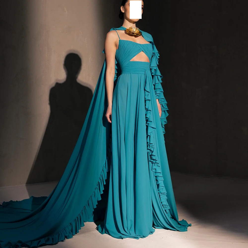 

Dubai Evening Caftan Dress Straight Square Neck Jersey Sleeveless Floor Length Pleats Watteau Train Flowers Beading Classic 2024