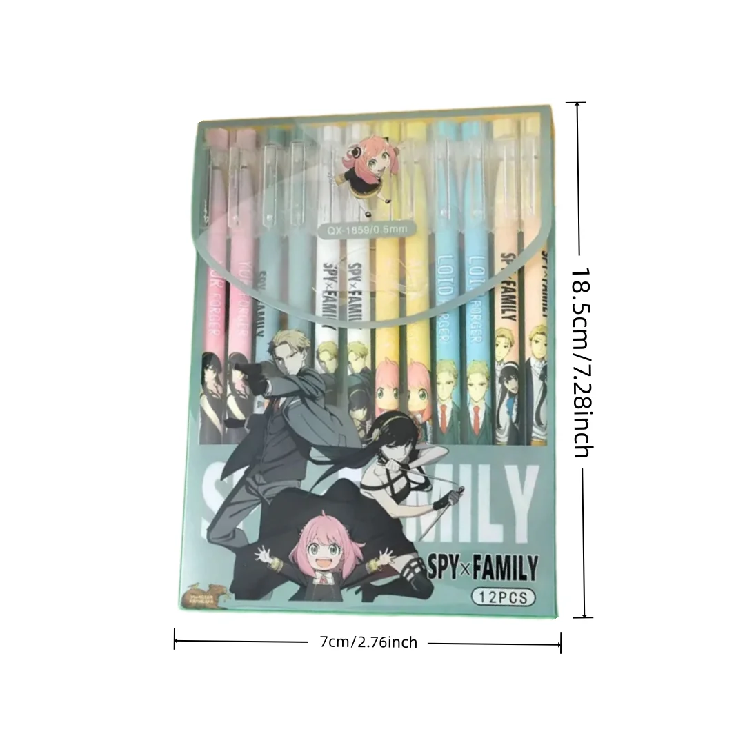 Kawaii SPY×FAMILY Anime Gel Pens, Back to School Stationery, Cute Birthday Gift for Spy Family Manga Fans