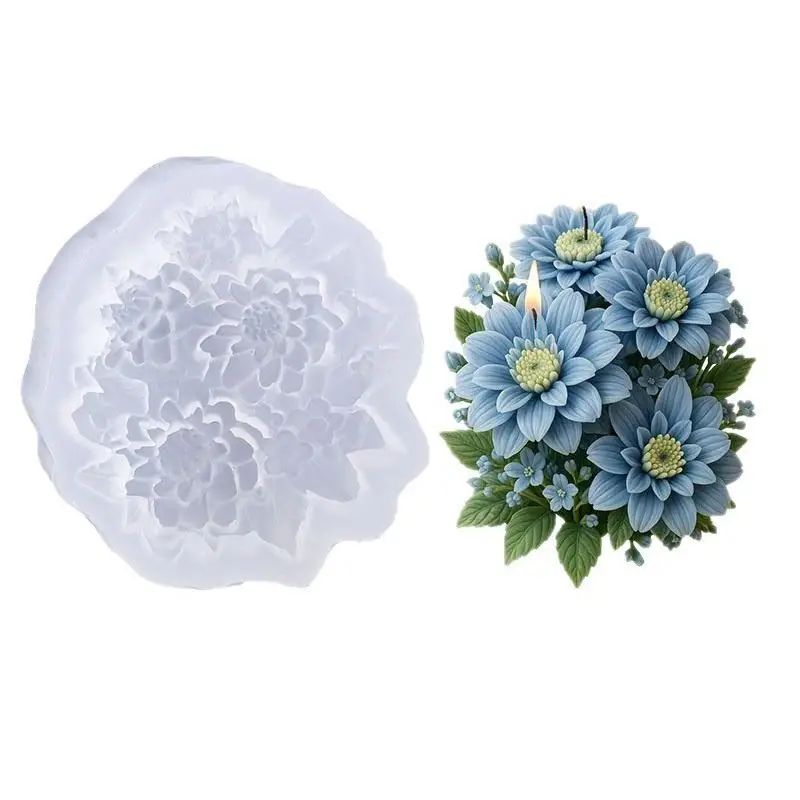 Geruchlose, Antihaftbeschichtete, Wiederverwendbare Silikon-Blumenformen für Kerzen-, Seifen-, Epoxidharz- und Kuchendekoration – Detail 4