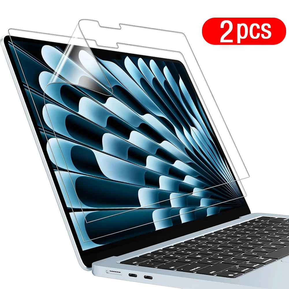 2PCS Screen Protector For MacBook Air 13.6 M5 M4 M3 M2 Chip A3449 A3240 A3113 A2681 Air 13.3 A2179 A2337 A1932 A1466 Soft Film