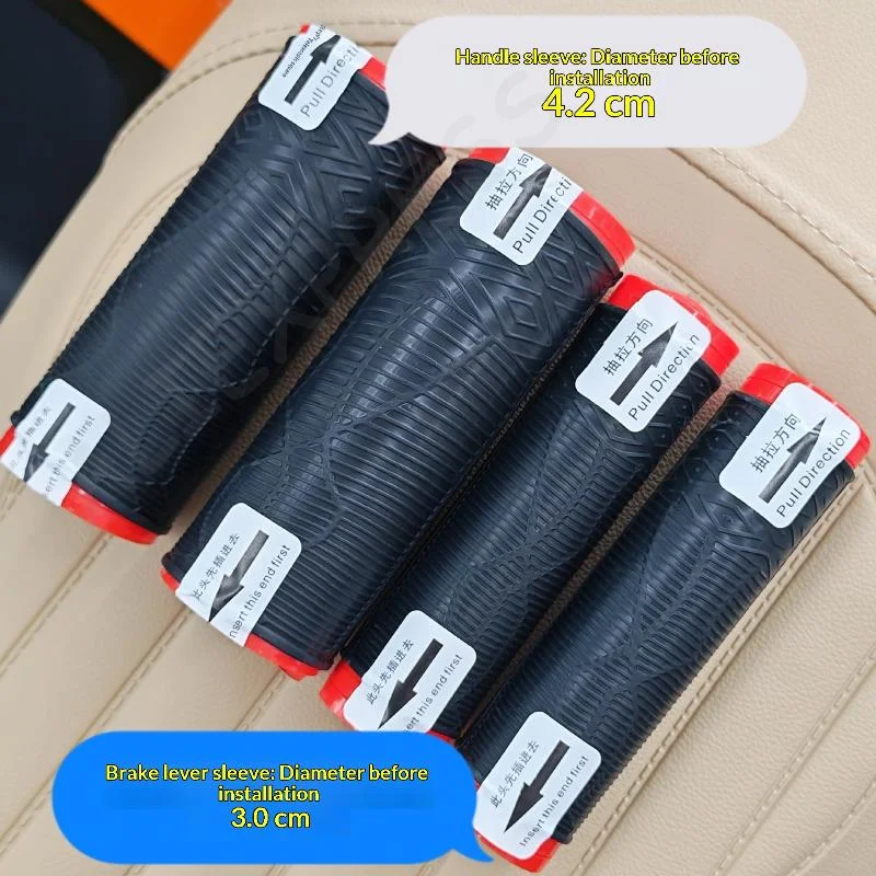 [G]2 Pieces Motorcycle Silicone Handlebar Grips Anti-slip Pull-out Design Easy Installation for Daily Motorbike Commute Riding