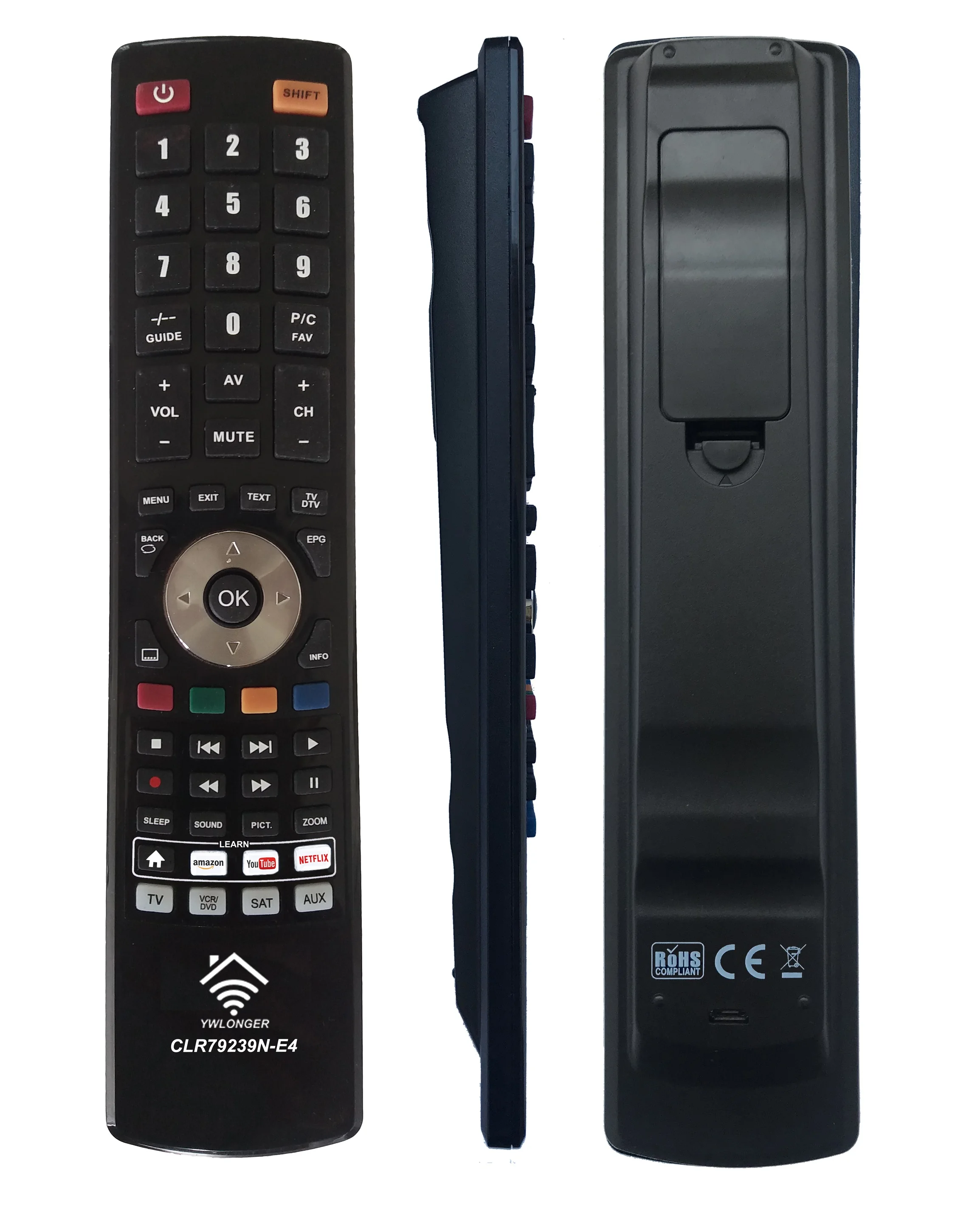 LONGER USB REMOTE CLR79239N-E4, PROGRAMMED BY PC, REPLACE ALL ORIGINAL REMOTE CONTROL, WITH USB Cable