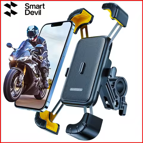 SmartDevil Bike Phone Holder View Universal Bicycle Phone Holder For 4.7inch 7.2inch Mobile Phone Stand Shockproof Bracket Clip
