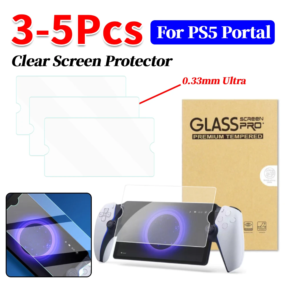 3-5-pecas-pelicula-de-vidro-temperado-ultra-transparente-033mm-anti-risco-anti-impressao-digital-anti-bolhas-para-ps5-portal-para-playstation-portal