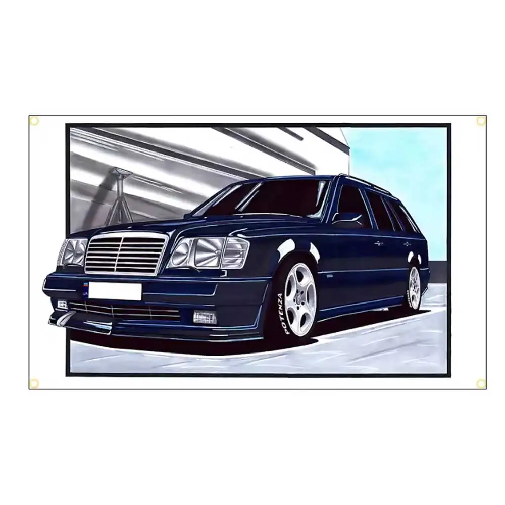 60x90cm/90x150cm BZ Car W124 Car Flag German Cars Banner Tapestry Banner Garage Or Outdoor Decoration For Auto Enthusiasts
