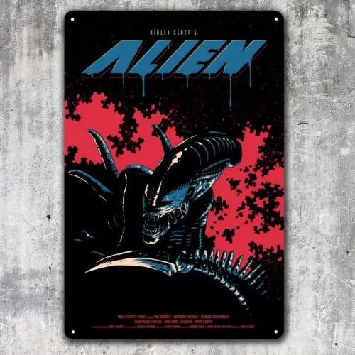 Ridley Scott's Alien Movie Metal Poster -  Collectable Tin Sign - 20x30cm