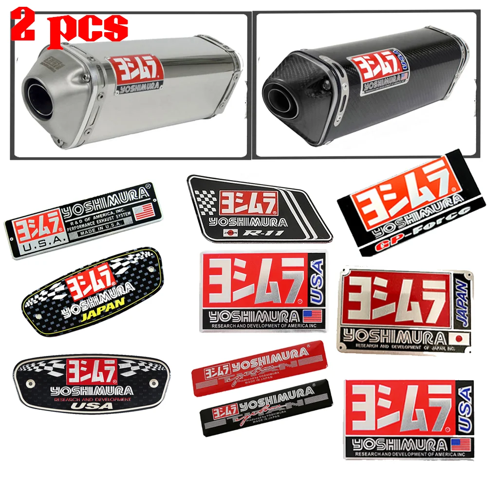 For Yoshimura Exhaust Stickers CF MOTO Yamaha Honda Kawasaki Zontes Suzuki Aprilia Benelli Motorcycle Accessories Muffler Escape