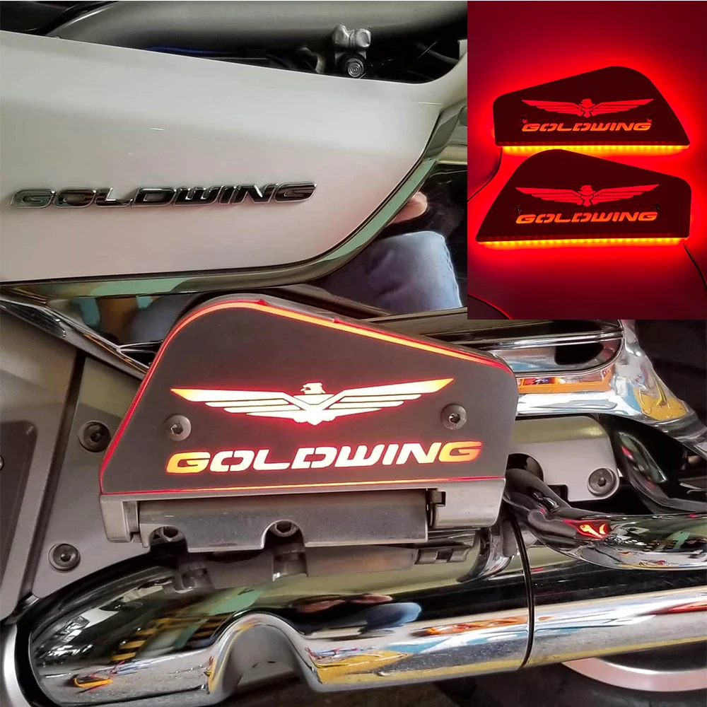 Per GOLDWING 1800 GL1800 Accessori Moto Passeggero Pedane Nuova Illuminazione A LED Pedale Goldwing 1800 2001-2017
