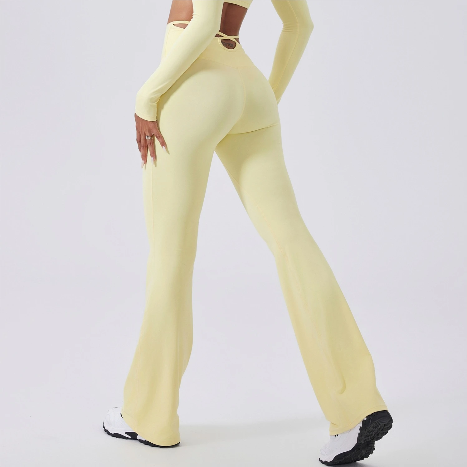 

Flare Leggings Yoga Pants Women High Waist Wide Leg Pant Women Gym Workout Fitness Sports Tight Pant Latin Dance Trousers XP38