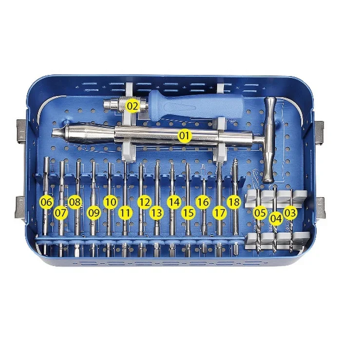 

CE & ISO Marked Medical Surgical Veterinary Broken Screw Extractors Instruments Kit Orthopedic Instrument Set