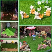 1PC Mini Artificial Lawn Grass Terrariums DIY Micro Landscape Decoration Fake Moss Bonsai Miniatures Garden Ornament 6