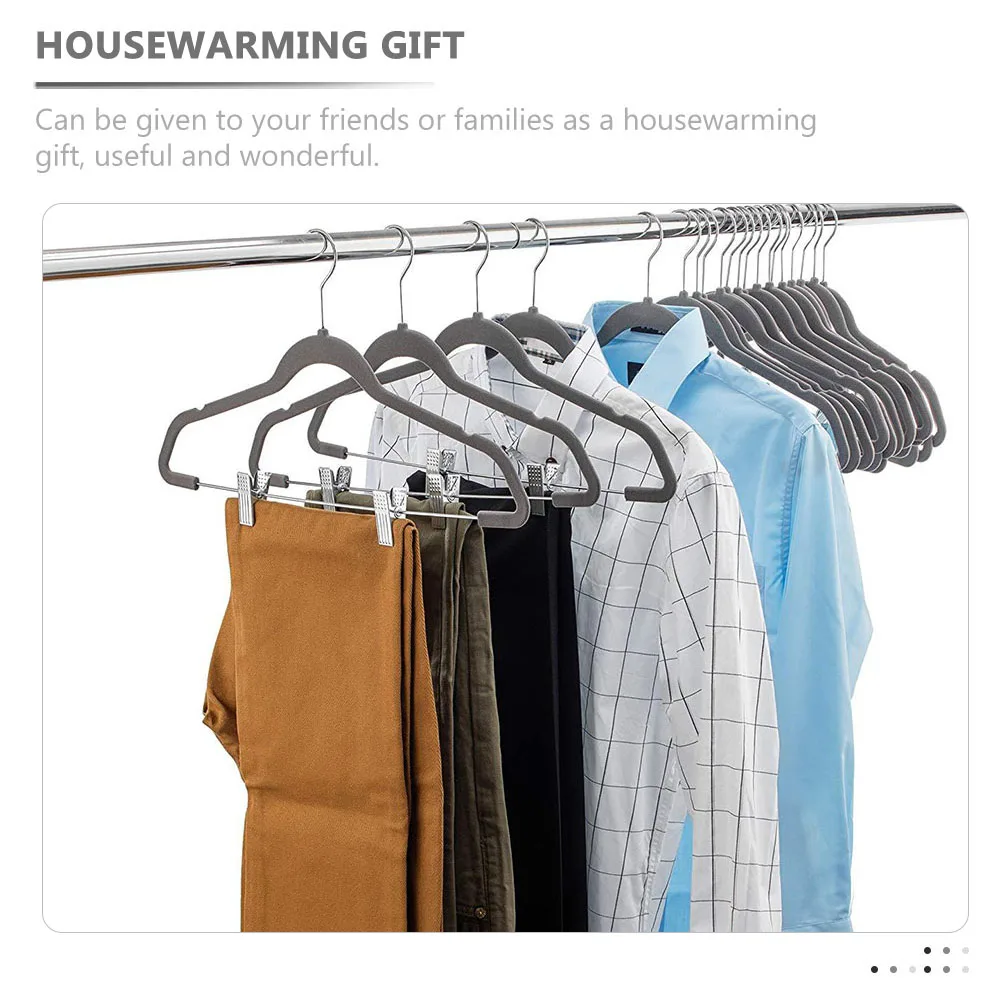 

4pcs Pants Clip Skirt Stand Household Jeans Hangers Anti Skid Adjustable ABS Steel Sturdy Clothes Accessories Home