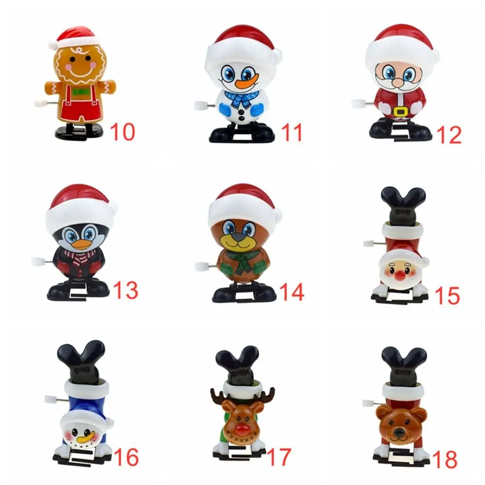 Kerstserie Opwindspeelgoed Springspeelgoed Kerstman Kerst Uurwerkspeelgoed Cartoon Elanden Sneeuwpop Kerstman Lopende pop