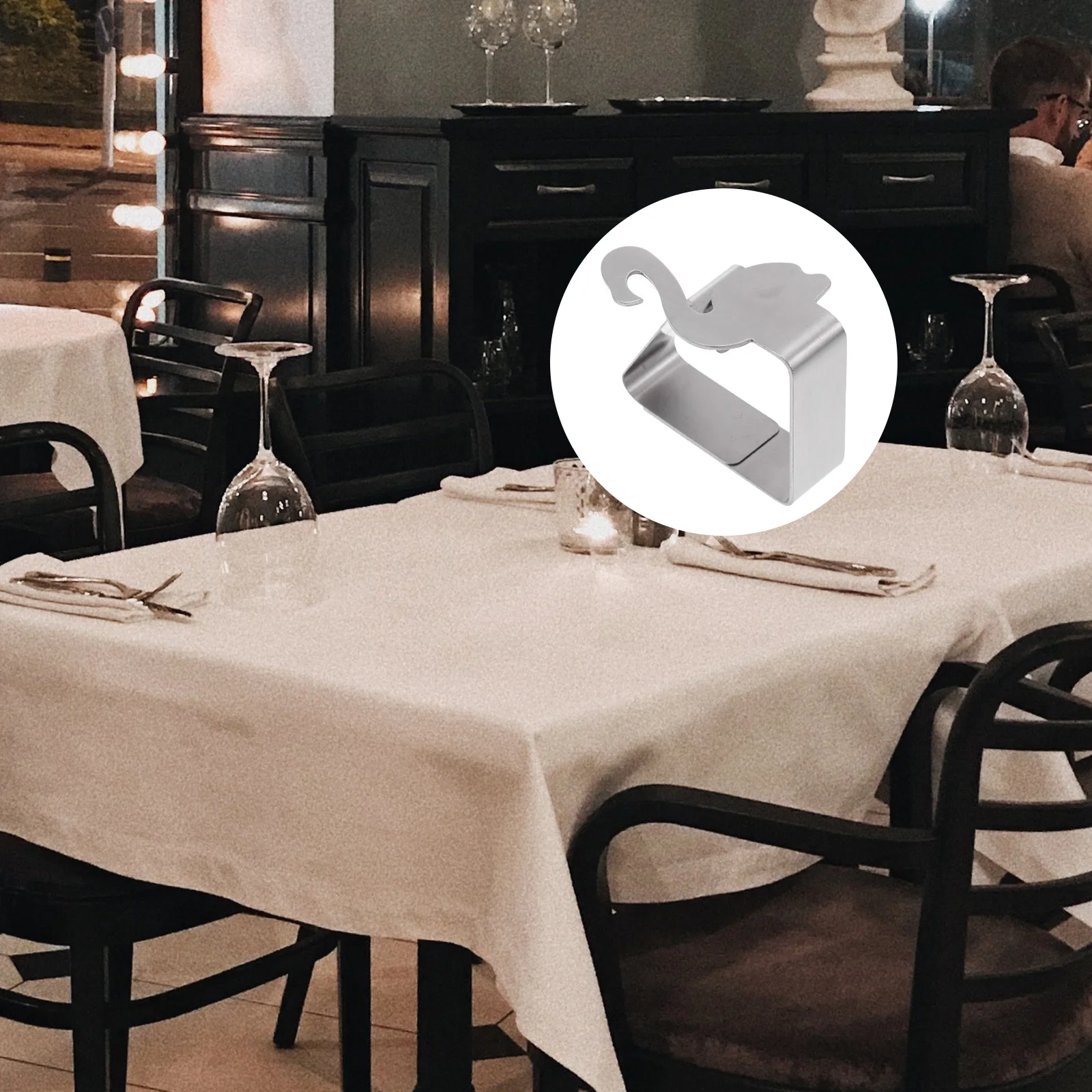 

4Pcs Tablecloth Holder Stainless Steel Adjustable Clip Table Cover Fixing Clamp Non-Slip Practical Use