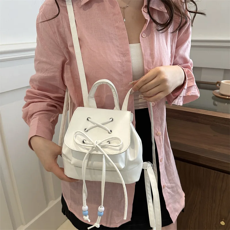 Fashion Academy Wind Backpack Handheld Bucket Bag Travel Bag Shoulder Bag for Women 2024 New Cross Shoulder Small Backpack