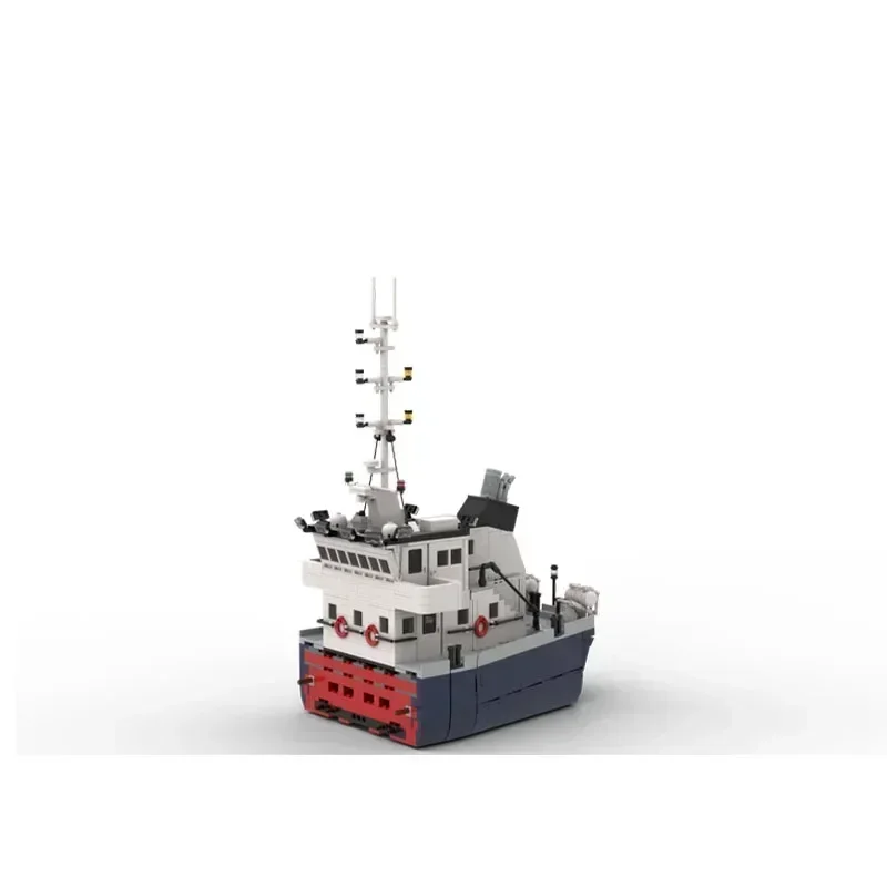 MOC- 115460   Bloc d'épissure à assemblage de barge sèche modulaire Jumbo, modèle MOC créatif et éducatif pour enfants, jouet de construction d'anniversaire