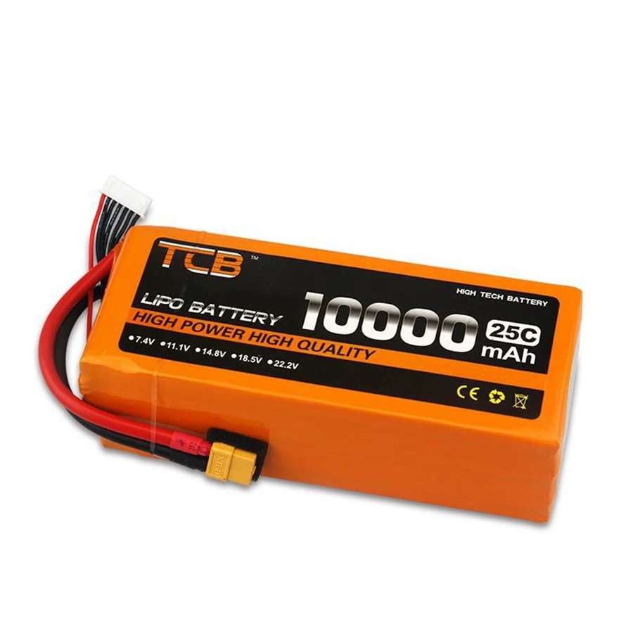 2S 3S 4S 5S 6S 10000mAh 25C 60C 35C Remote Control Aircraft Model Rechargeable Lithium Battery Pack