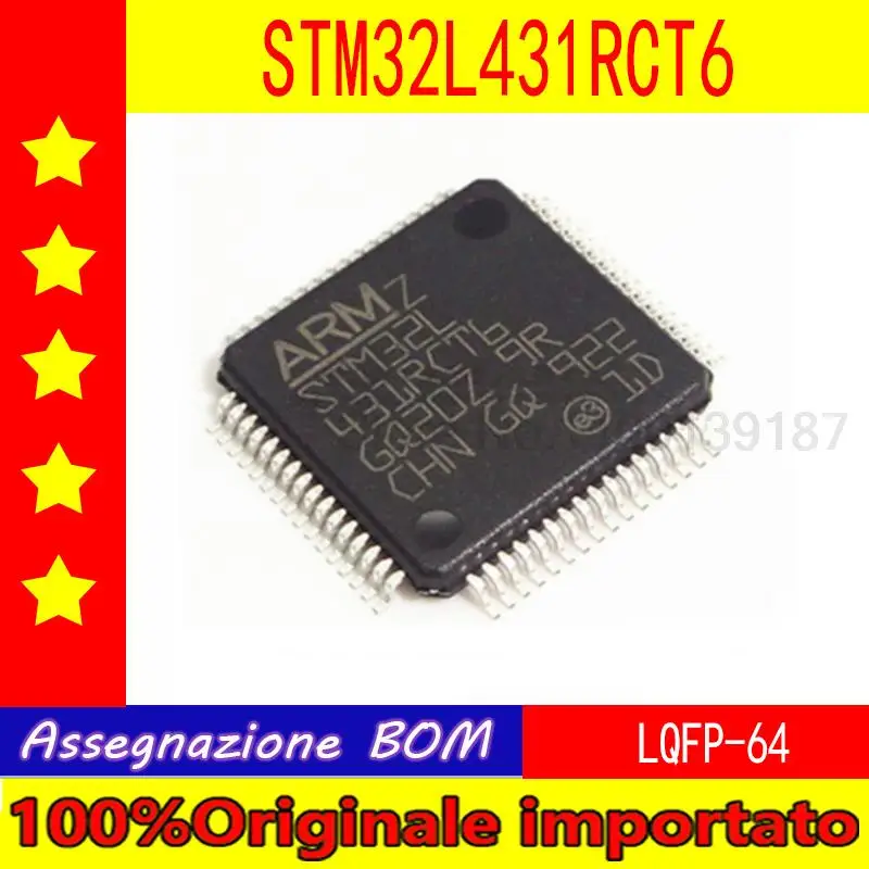 5pcs/lot  STM32L431CCT6 STM32L431CBT6 STM32L431RCT6  STM32L431VCT6 LQFP48/64/100 STM32L431KCU6 QFN32 STM32L431RCI6 BGA64