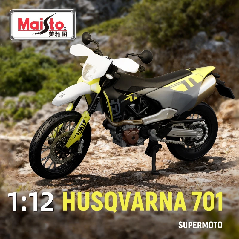 Maisto 1/12 Husqvarna 701 سبيكة دراجة نارية لعبة مجسمة مجموعة السيارات Autobike Shork-امتصاص على الطرق الوعرة Autocycle لعب السيارات #5