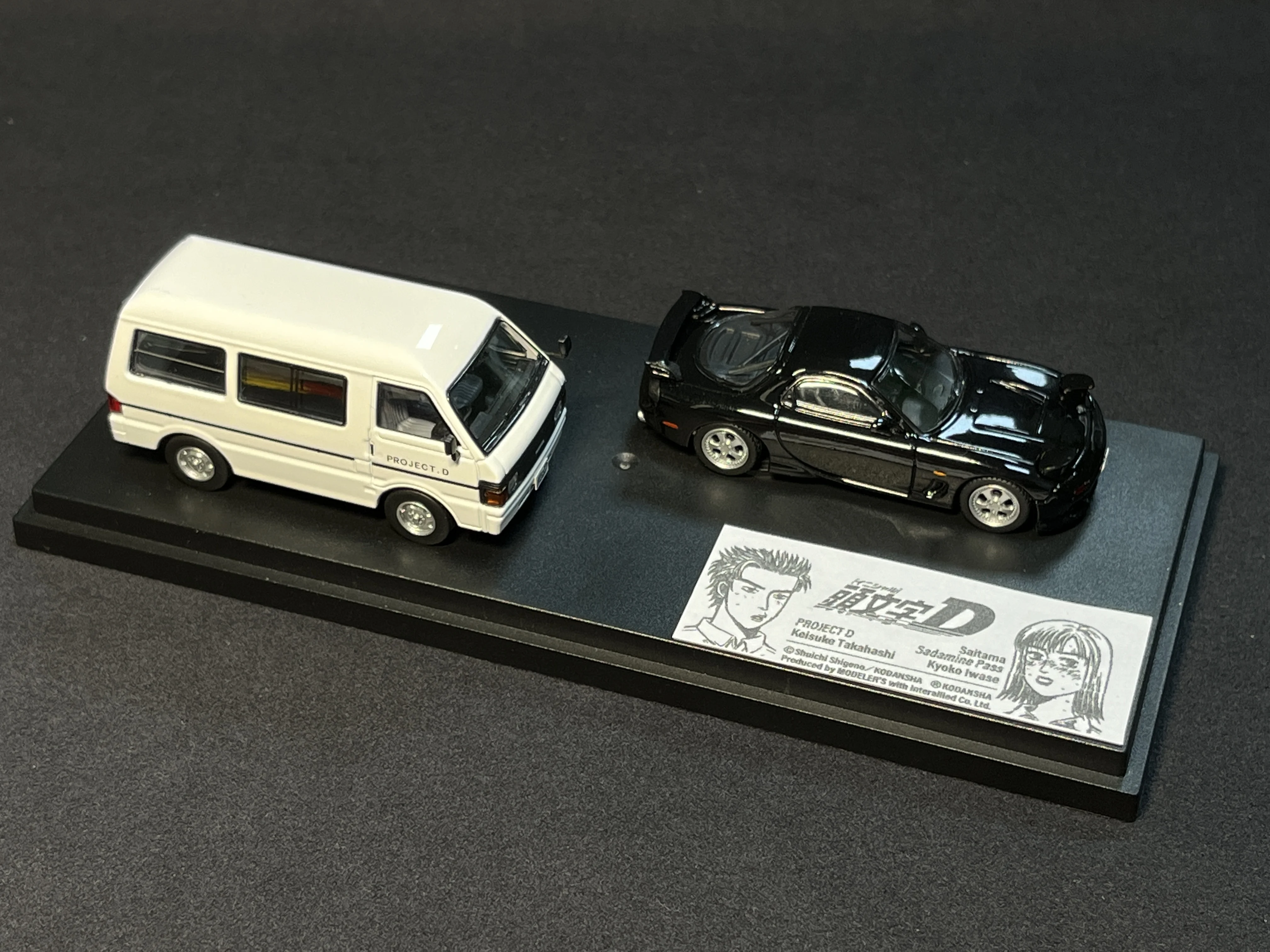 Hi-story 1:64 RX7 Black+T1 White Twin Car Set Diecast Model Car In 2024 Collection Gift