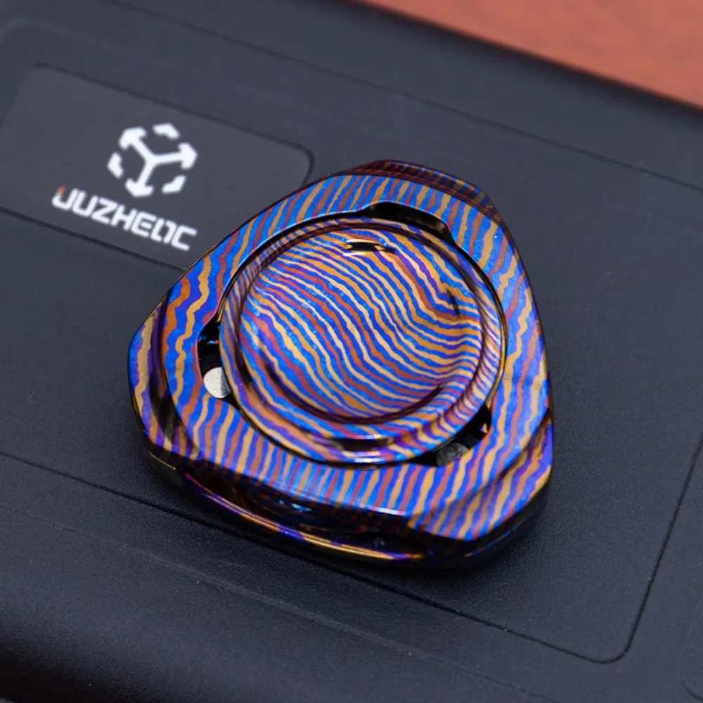 JUZHEDC Magnetic Linkage Fidget Spinner Timascus Zircuti Gyro Anxiety Relief Gadgets Fidget Toys For Adults