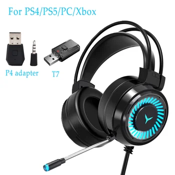 G58 Gaming Headset 7.1 4D Stereo Surround Sound Over Ear Wired Headphones with Mic 7 Color RGB for PS4/PS5/PC/Xbox