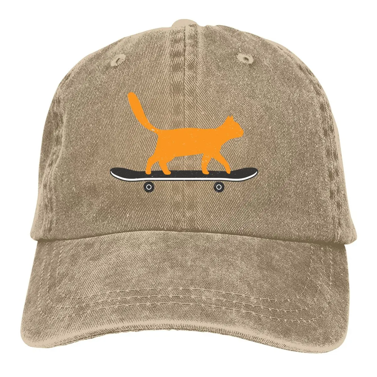 

The Skateboard Cat Baseball Caps Peaked Cap Skateboard Sun Shade Hats for Men Women