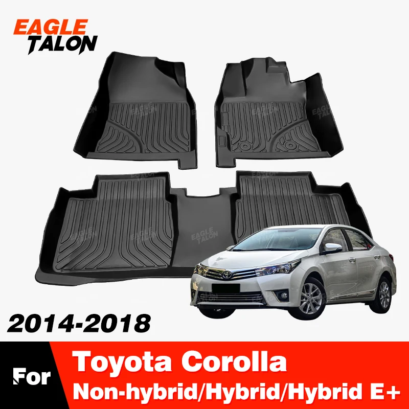 TPE Car Floor Mat For Toyota Corolla Non-hybrid/Hybrid/Hybrid E+ 2014-2018 17 16 15 Carpet Cover Interior Protector Accessories