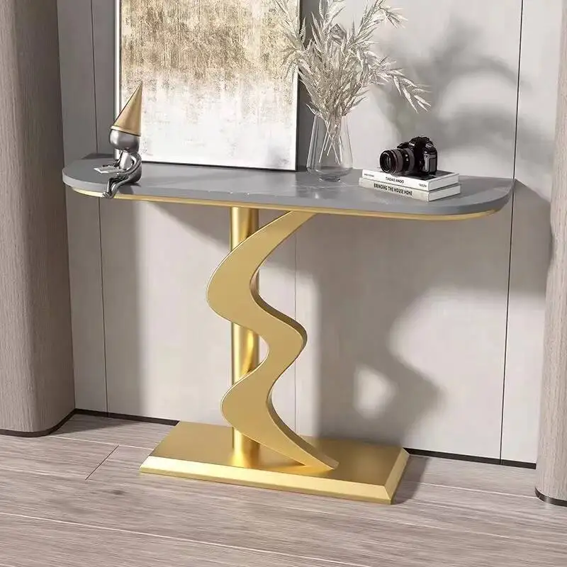 

Metal Midcentry Table Vintage Console Luxury Hallway Entrance Console Table Nordic Lobby Wohnzimmer Tisch Living Room Furniture