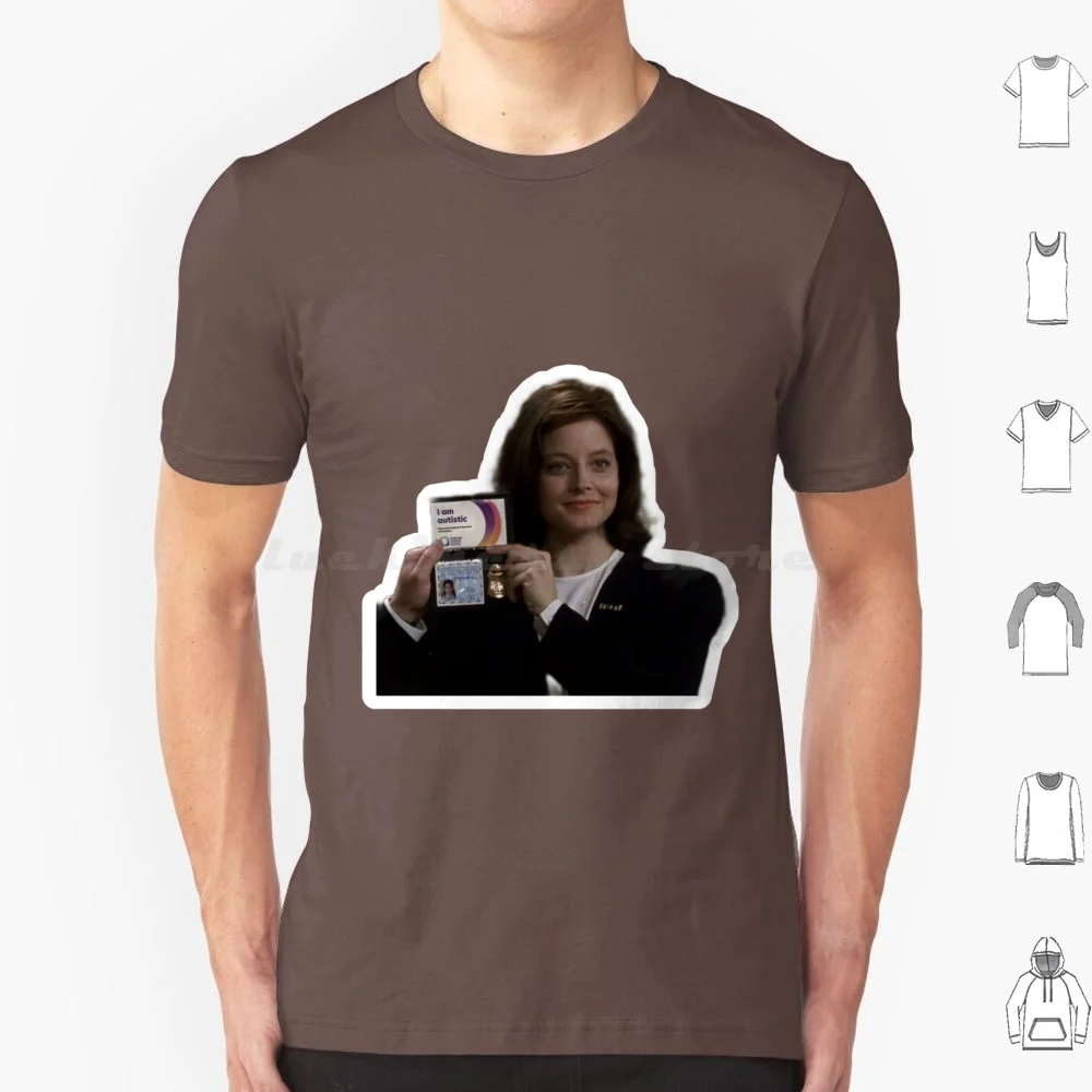 Clarice starling autista t camisa tamanho grande 100% algodão clarice starling autismo autista jodie procurador hannibal silêncio do