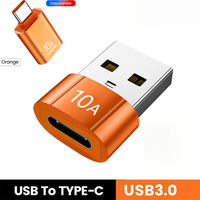 10A OTG USB To Type C Adapter and Type C Female to USB Male Converter Fast Charging OTG For iPhone Macbook Laptop Xiaomi Samsung
