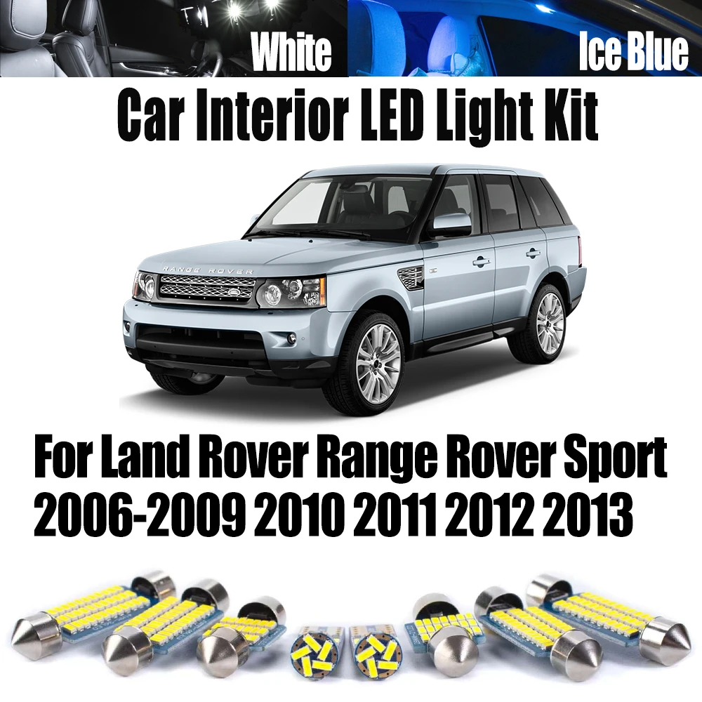 

16Pcs Canbus For Land Rover Range Rover Sport 2006- 2011 2012 2013 LED Interior Map Dome Trunk Reading Light Kit Car Accessories