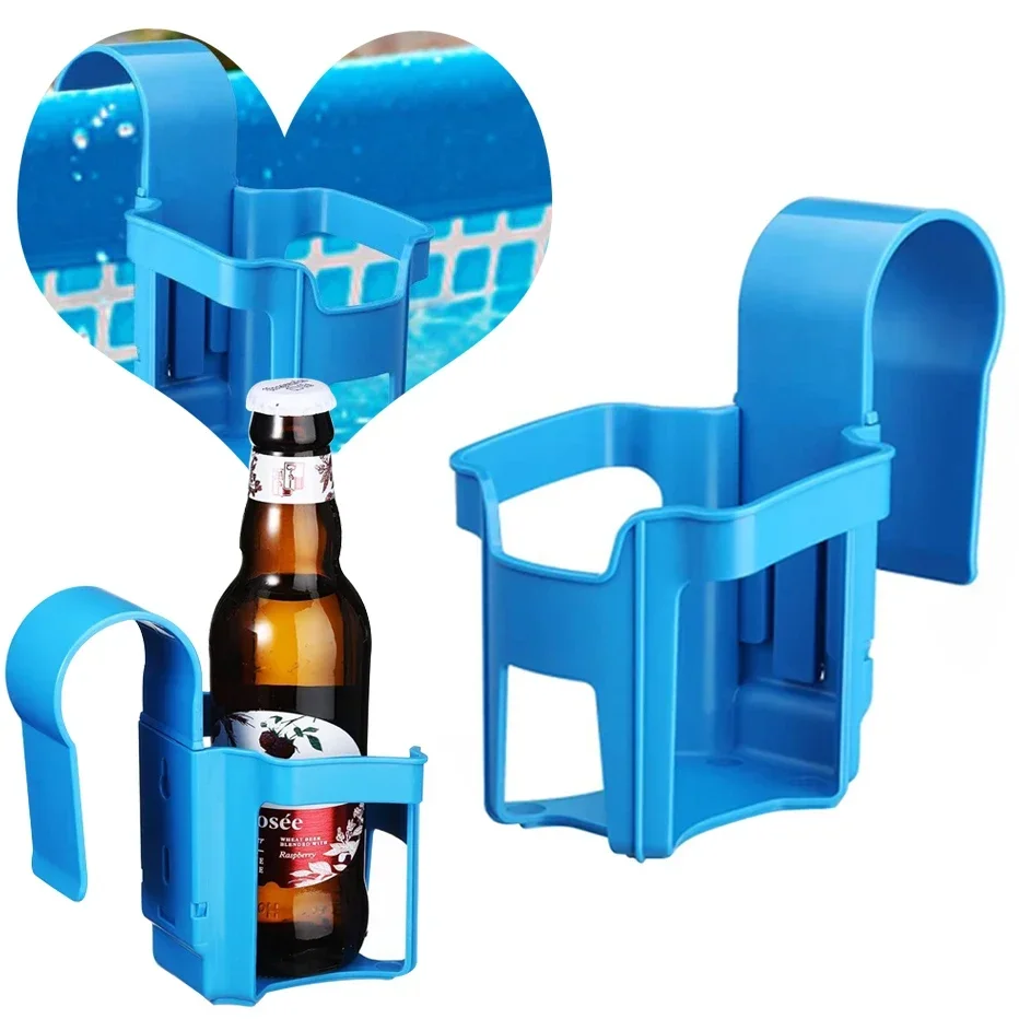 Swimming Pool Side Cup Holder Water Bottle Bear Drink Hanging Holder Above Swim Pool Drinks Storage Shelf