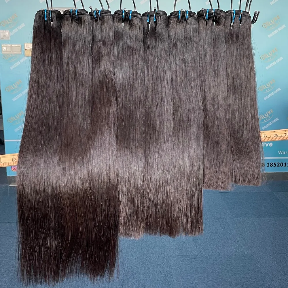 Hot Selling Diluxe Hair Top Raw Human Hair 10inch-30inch Bone Straight Bundles UNPROCESSED FREE CHEMICAL Wholesaler