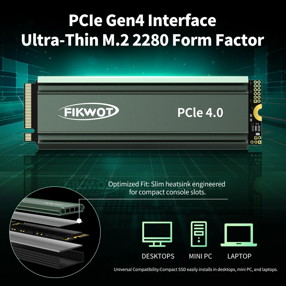 Fikwot FN960 SSD M.2 2280 512GB 1TB PCIe4.0x4 M2 SSD NVMe 5000MB/s