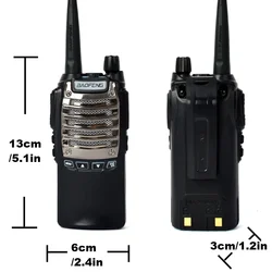 Baofeng 2 uds Radio UV-8D Walkie Talkie UHF Ham Radio transceptor Baofeng UV8D 5 vatios 16 canales FM Radio bidireccional portátil