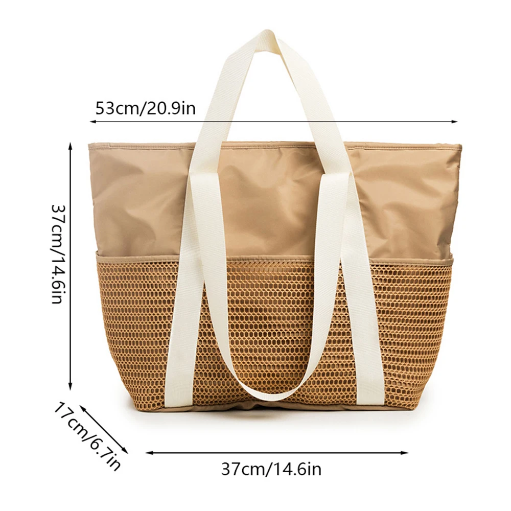 

Large Capacity Beach Bag Waterproof & Sand‑Resistant Beach Totes Bags for Women with Zipper Wet Pocket