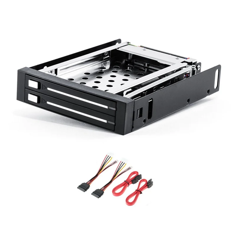 2.5 Inch Ssd Hdd Behuizing Lade 2-Bay Disk Drive Sata Floppy Drive Behuizing Harde Schijf Behuizing Extractiebox