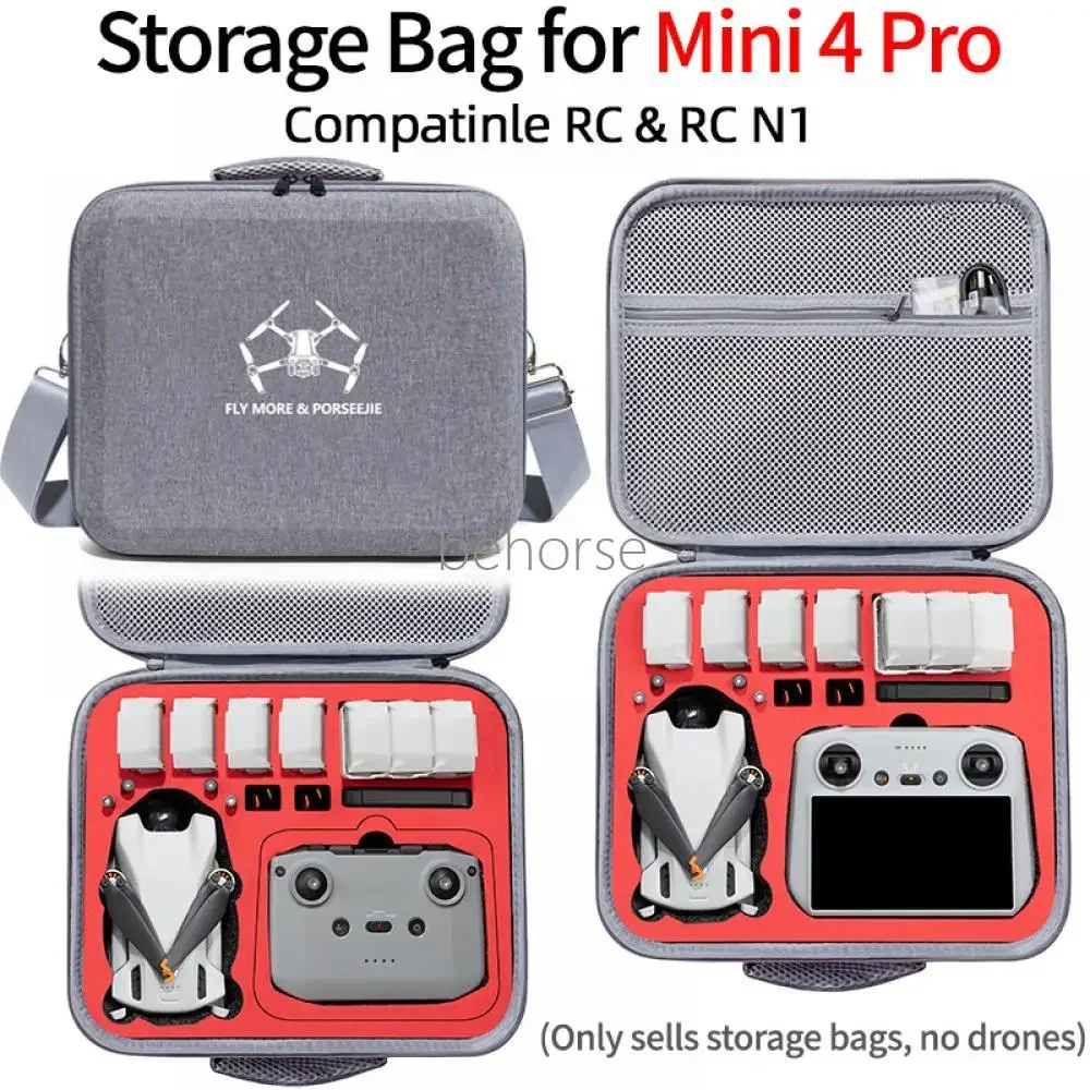 Storage Bag For DJI Mini 3/ Mini 3 Pro/Mini 4 Pro Portable Carrying Bag Shoulder Bag For RC/RC N1 Drone Remote Control Accessory