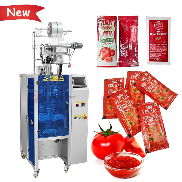 Automatic vertical tomato paste sauce sachet packing machine small packet ketchup packing machine